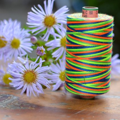 niť návin 1000 m duhová multi - sabaC multicolor Amann