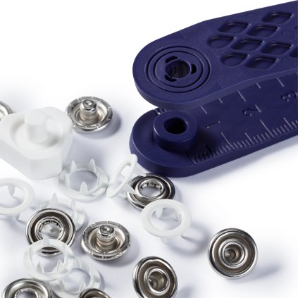 patentky jersey kroužek bílý 10 mm Prym, 10 ks