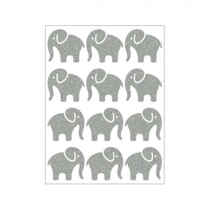 Reflexní nažehlovací potisk - Sloni I