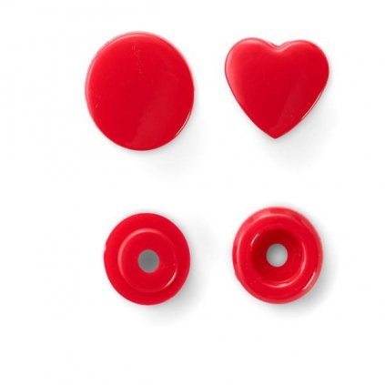 patentky srdíčka Prym Color Snaps 12,4 mm červená