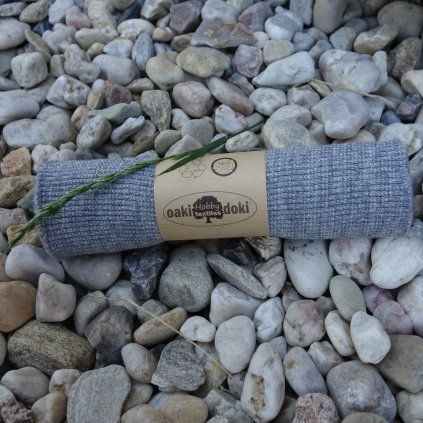 náplet 20 x 80 cm šedá s lurexem