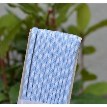 funcord 3 mm 3 metry - kárečko bledě modré