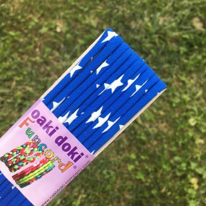 funcord 3 mm 3 metry - hvězdy na modré