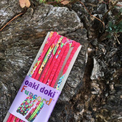 funcord 3 mm 3 metry - melounový s kvítky