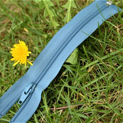 dělitelný spirálový zip YKK - 20 cm, modrošedý