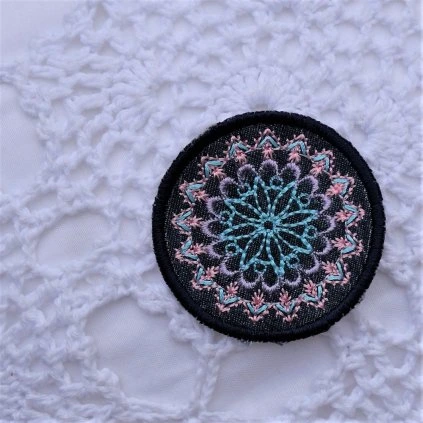 Nášivka mini Mandala džínová