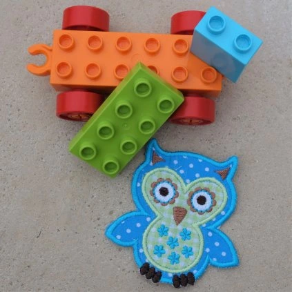 Nášivka Sovička tyrkysová