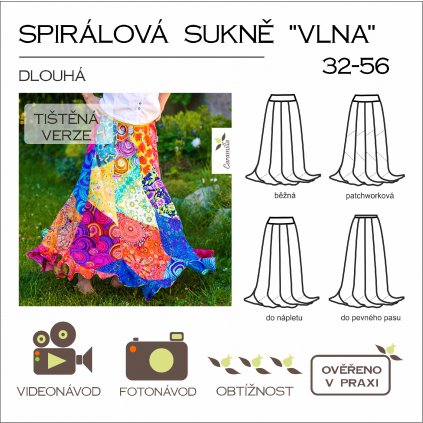 spiralova sukne vlna dlouha