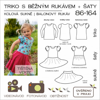 triko saty kolova sukne