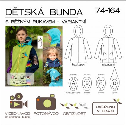 Bunda detska obycejny rukav