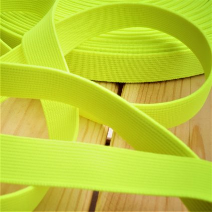 0,5 m tkaná guma do pasu žlutá neon 2 cm