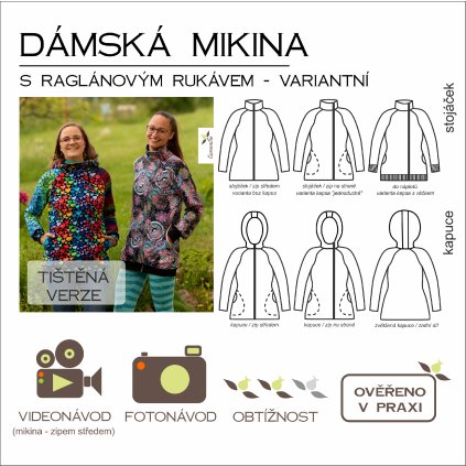 Mikina raglan damska
