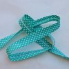 0,5 m šikmý proužek zelený mint s puntíky 18 mm (bavlna/polyester)