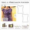 triko s přinechaným rukávem - tištěný střih Caramilla