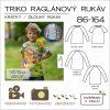 dětské triko s raglánovým rukávem - tištěný střih Caramilla