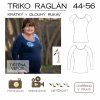 triko raglán vel. 44 - 56 - tištěný střih Caramilla
