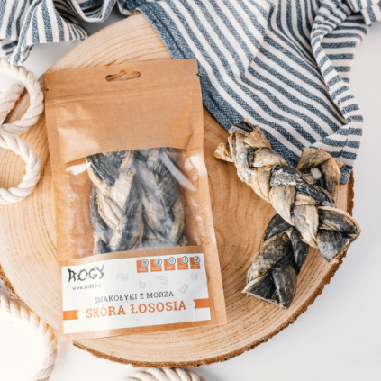 Lososové sušené maso pro psy copánky pro psy a kočky | BiBi FOOD