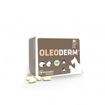 Oleoderm 60Caps 3D Caja+Envase Vista actual