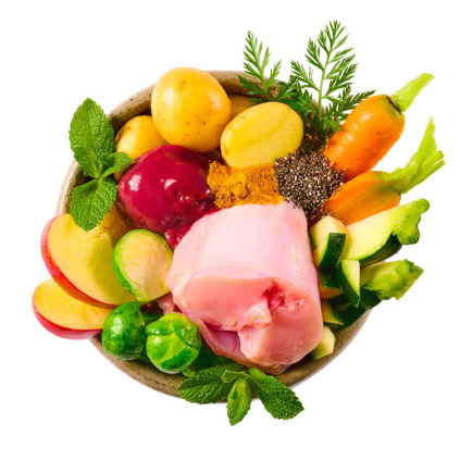 Králíkův mls vařené psí jídlo