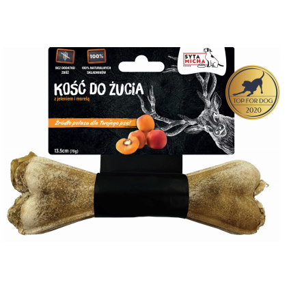 Jelení kost pro psa s meruňkami