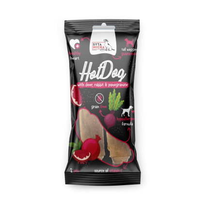 Hotdog Králík s granátovým jablkem v jelení kůži 2 ks