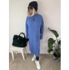 Svetrové šaty s vlnou SHENTEX modrá
