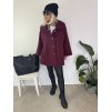 Kratší kabátek, bundička TEDDY burgundy