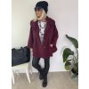Kratší kabátek, bundička TEDDY burgundy