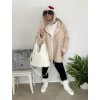 Stylová bundička na zip LUXURY latte