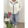 Mikina na zip LUXURY white