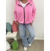 Mikina na zip LUXURY pink