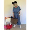 Maxi šaty DENIM LUXURY tmavé