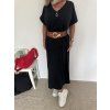 Extra dlouhé šaty bavlněné KINGSTAR black