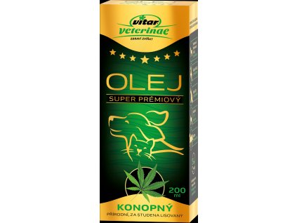 VVET Olej Konopi krabicka 200 ml