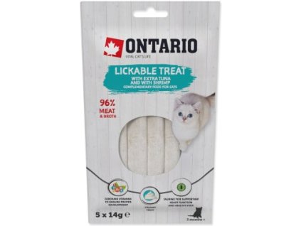 pochoutka ontario lizaci extra tunak a krevety 5x14g