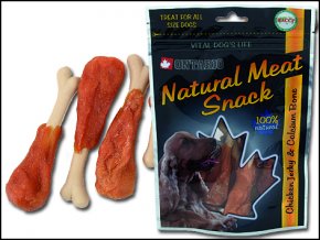 ONTARIO Snack Chicken Jerky + Calcium 70g - doprodej 6ks, exp: 1/2/2026