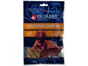 ONTARIO Snack Dry Rabbit Fillet (70g)- doprodej exp: 25/1/2026, 4ks