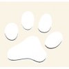 3D Samolepka 5 cm tlapka - bílá - DOPRODEJ 2 ks