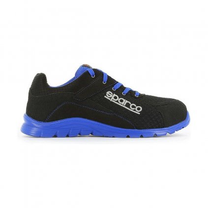 Munkavédelmi cipő Sparco Practice Fekete/Kék S1P Cipő méret 48
