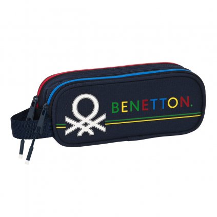 Dupla tolltartó Benetton Sixties Tengerészkék (21 x 8 x 6 cm)