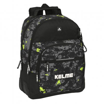 Iskolatáska Kelme Jungle Fekete Szürke Lime (32 x 42 x 15 cm)