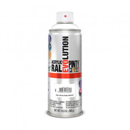Spray festék Pintyplus Evolution RAL 9010 400 ml Pure White