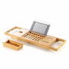 InnovaGoods Kihúzható bambusz tálca fürdőkádhoz