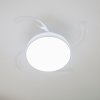 mennyezeti ventilator led del hangszoroval es 4 behuzhato lapattal notefan innovagoods feher 36 w oe49 5 104 cm 889076 (14)