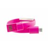 Karkötő Micro USB Kábellal 23 cm Rózsaszín,