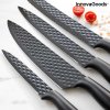 InnovaGoods Gyémánt Mintázatú Késkészlet kerámia bevonattal - 6 darabos szett