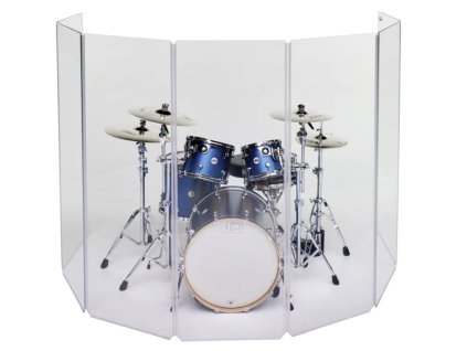 plexi stěna před bicí, vč. transport case (drum shield)