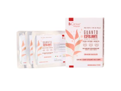 bio peelingova rukavice oblicej telo 3 ks 20 ml