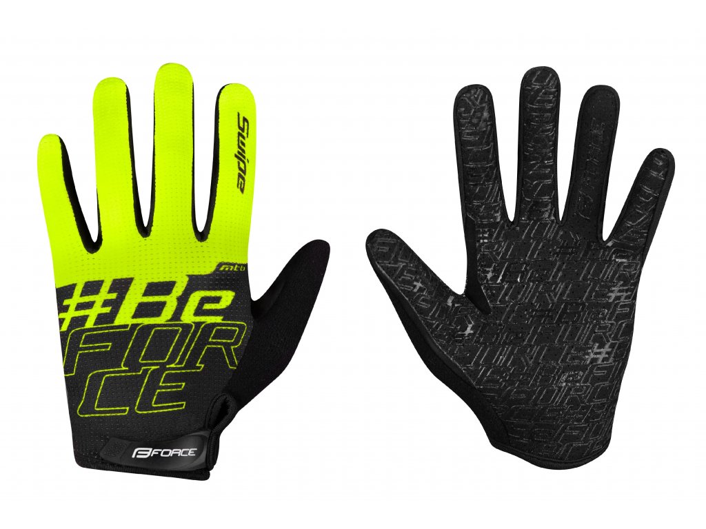 rukavice FORCE MTB SWIPE letní,černo-fluo L