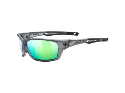 Cyklistické okuliare UVEX BRÝLE SPORTSTYLE 232 P SMOKE MAT / POLAVISION MIRROR GREEN CAT